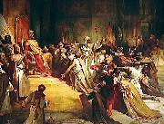 Henri Decaisne Baldwin of Flanders is crowned Latin Emperor of Constantinople Sweden oil painting artist